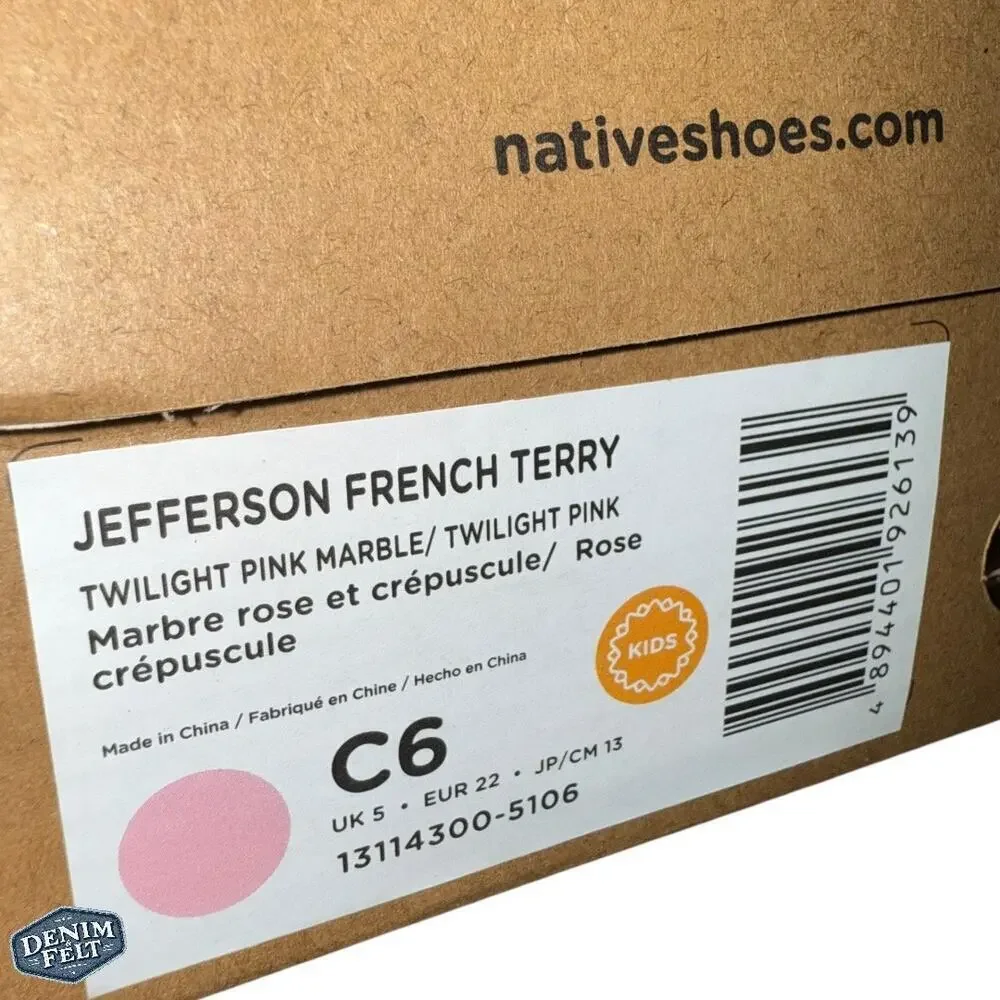 NATIVE Kids/Youth Pink Jefferson Beach Cozy Little Kids‎ Slip On Shoe | NEW/NIB!